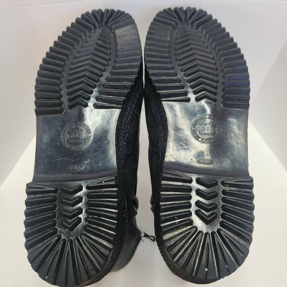 Henke Unisex Black Spini St. Moritz Shearling Fur Lined Snow Boots Size W 10/M 8 - Picture 9 of 9